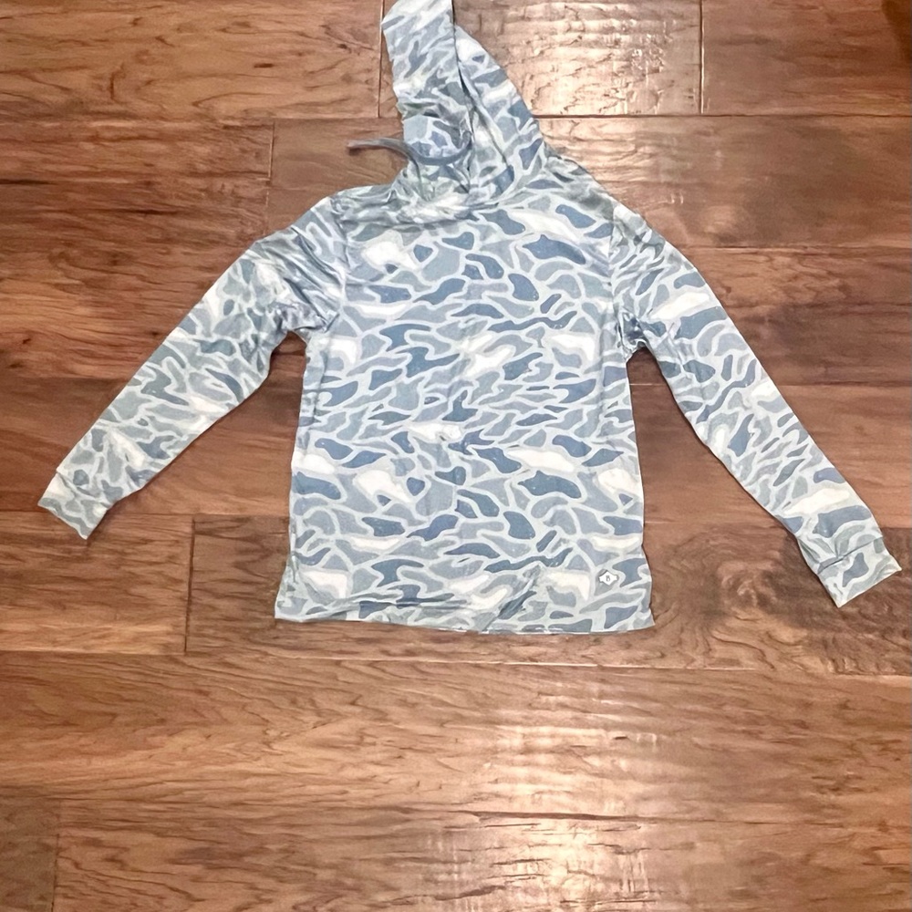 Kids light blue camp Burlebo cotton hoodie